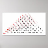 MATH Fibonacci Zahlen Pascals Dreieck Poster (Vorne)