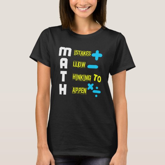 MATH FISTAKES ERMÖGLICHT DAS DENKEN AN PAPPEN Geom T-Shirt (Vorderseite)