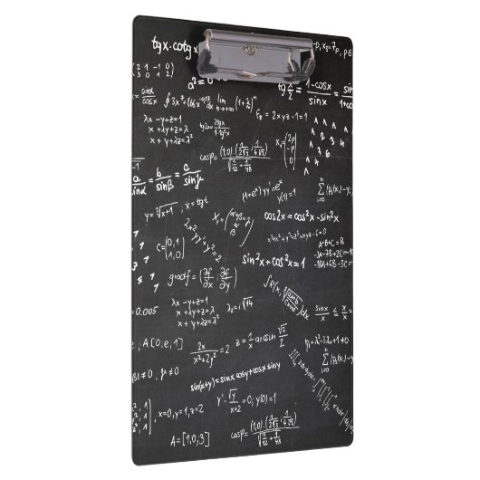 Math formas auf einem Blackboard Klemmbrett (Rechts)