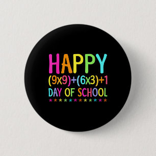 Math Formel 100 Tage Schullehrer Junge Mädchen Button