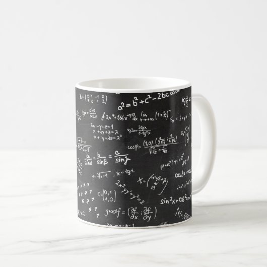 Math-Formel für Blackboard-Chalk Kaffeetasse (VorderseiteRechts)
