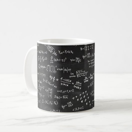 Math-Formel für Blackboard-Chalk Kaffeetasse (Vorderseite Links)