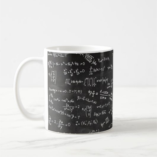 Math-Formel für Blackboard-Chalk Kaffeetasse (Links)