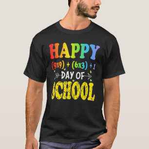 Math Formel glücklich 100 Tage der Schule 100. Tag T-Shirt
