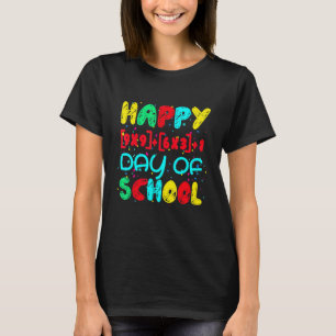 Math Formel Glücklicher 100 Schultage Lehrer Junge T-Shirt