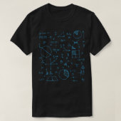 Math Formeln blau T-Shirt (Design vorne)