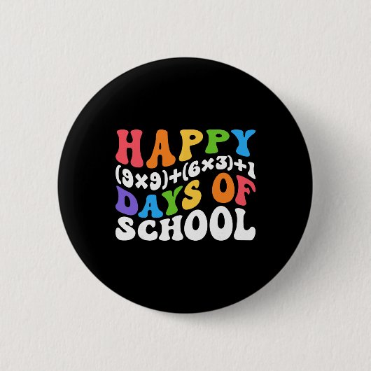 Math Formula 100 Days Of School Funny Math Teacher Button (Vorderseite)