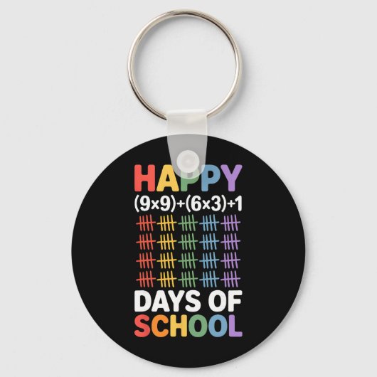 Math Formula 100 Days Of School Funny Math Teacher Schlüsselanhänger (Vorderseite)