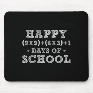 Math Formula 100 Days Of School Kid Boys Girls Tea Mousepad