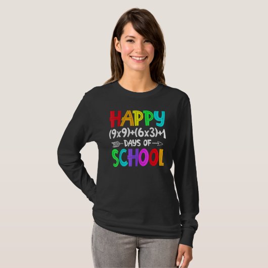Math Formula 100 Days Of School Math Teacher 100t T-Shirt (Vorne ganz)