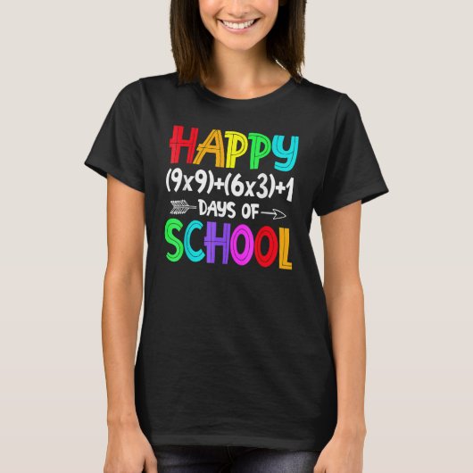 Math Formula 100 Days Of School Math Teacher 100t T-Shirt (Vorderseite)