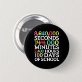 Math Formula 100 Days Of School Math Teacher Kids  Button (Vorne & Hinten)