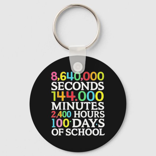Math Formula 100 Days Of School Math Teacher Kids  Schlüsselanhänger (Vorderseite)