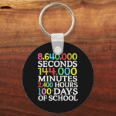 Math Formula 100 Days Of School Math Teacher Kids  Schlüsselanhänger (Vorderseite)