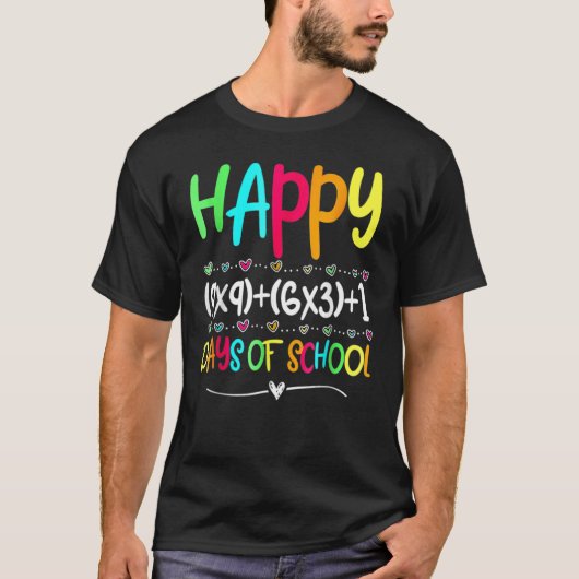 Math Formula 100 Days Of School  Teacher Boy Girl T-Shirt (Vorderseite)