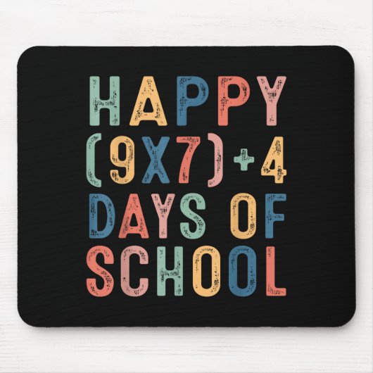 Math Formula 67 Days Of School Funny Math Teacher Mousepad (Vorne)