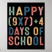 Math Formula 67 Days Of School Funny Math Teacher  Poster (Vorne)