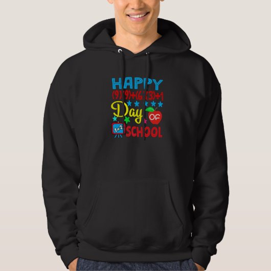 Math Formula Happy 100 Days Of School 100th Day Te Hoodie (Vorderseite)