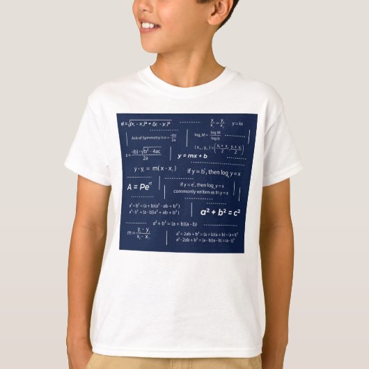 Math Formulas Cheat Sheet T-Shirt (Vorderseite)
