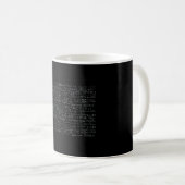 Math Formulas Muster Kaffeetasse (VorderseiteRechts)