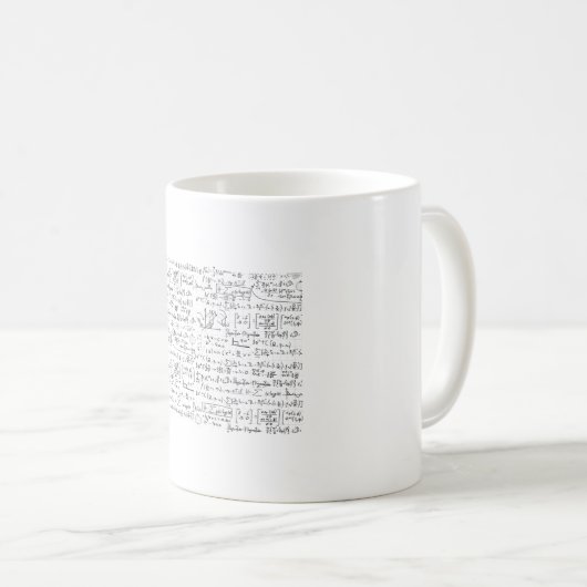 Math Formulas Muster Kaffeetasse (VorderseiteRechts)