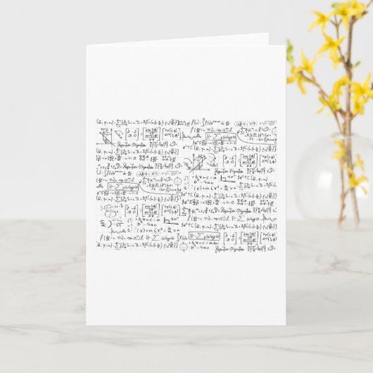 Math Formulas Muster Karte (Gelbe Blume)