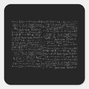 Math Formulas Muster Quadratischer Aufkleber