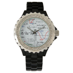 Math Formulas Numbers Watch Armbanduhr