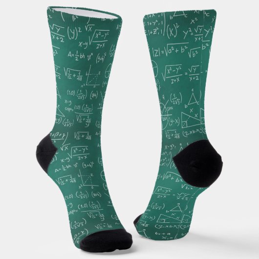 Math Formulas Science Geek Socks Socken (Gewinkelt)