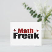 Math Freak Postkarte (Stehend Vorderseite)