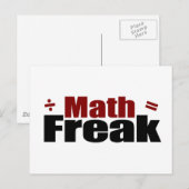 Math Freak Postkarte (Vorne/Hinten)