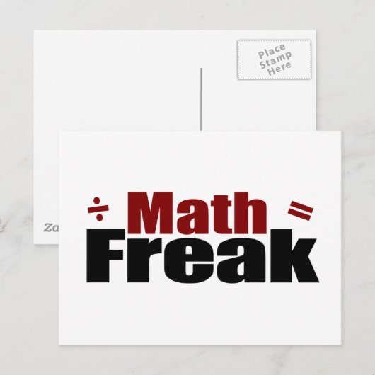 Math Freak Postkarte (Vorne/Hinten)