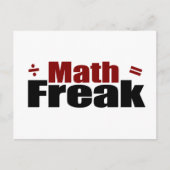 Math Freak Postkarte (Vorderseite)