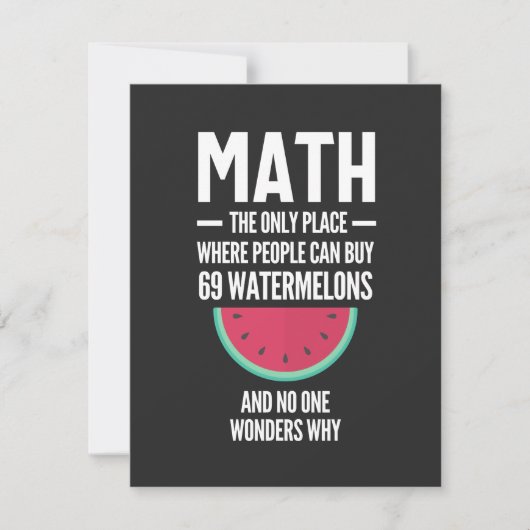 Math. Funny Math Sarcasm Quote Gift Dankeskarte (Vorderseite)