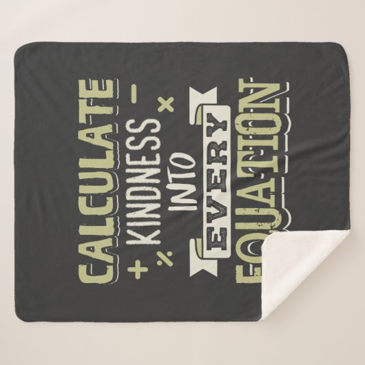 Math Gag berechnet Kindness in jede Gleichung Sherpadecke (Vorderseite (Horizontal))