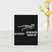 Math Geek Dinosaur Velociraptor Gleichung V2 Karte (Gelbe Blume)