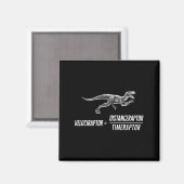 Math Geek Dinosaur Velociraptor Gleichung V2 Magnet (Vorderseite/Rückseite)