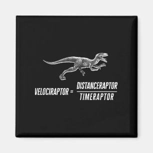 Math Geek Dinosaur Velociraptor Gleichung V2 Magnet
