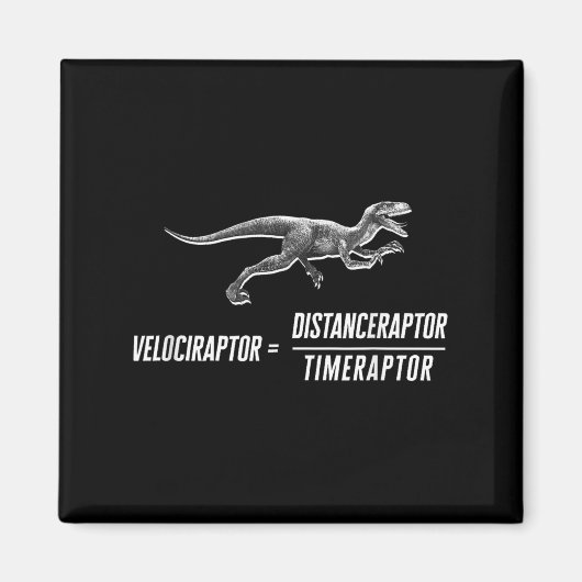 Math Geek Dinosaur Velociraptor Gleichung V2 Magnet (Vorne)
