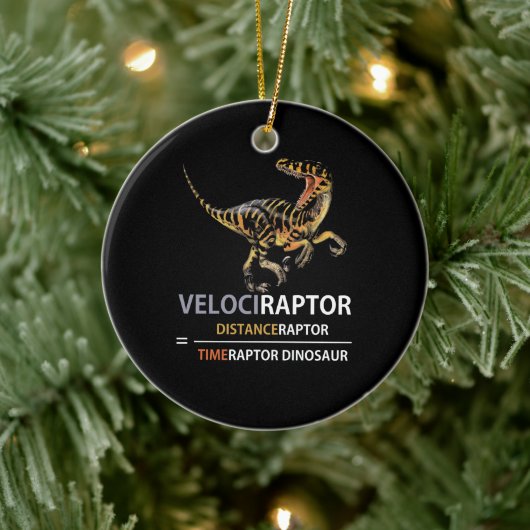 Math Geek Dinosaur Velociraptor Keramik Ornament (Baum)