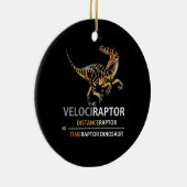 Math Geek Dinosaur Velociraptor Keramik Ornament (Rechts)