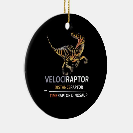 Math Geek Dinosaur Velociraptor Keramik Ornament (Rechts)