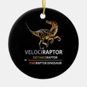 Math Geek Dinosaur Velociraptor Keramik Ornament (Vorne)