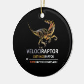 Math Geek Dinosaur Velociraptor Keramik Ornament (Links)