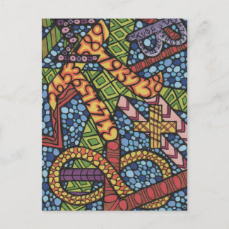 Math Geek Doodle Postkarte