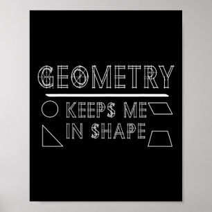 Math Geek Geometry Lehrer Phrase Gym Sprichwort Gr Poster