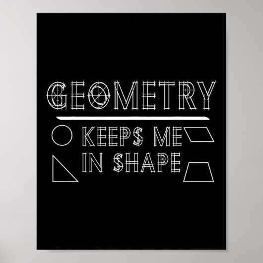 Math Geek Geometry Lehrer Phrase Gym Sprichwort Gr Poster (Vorne)