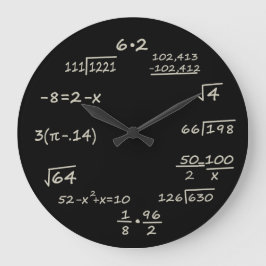 Math Geek Große Wanduhr