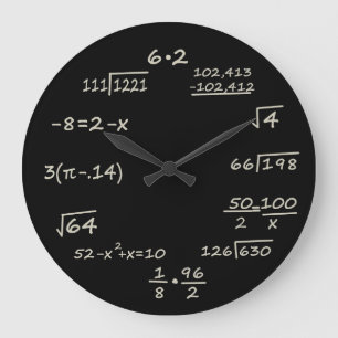 Math Geek Große Wanduhr