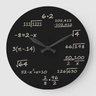 Math Geek Große Wanduhr